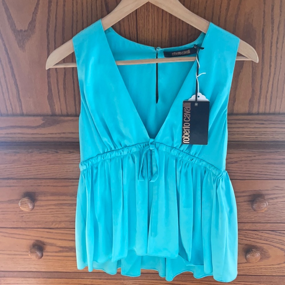 Roberto Cavalli silk top NWT Italian size 40, USA size small